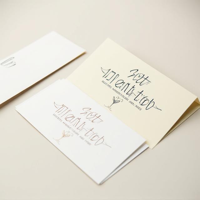 Corporate thank you cards elegant design