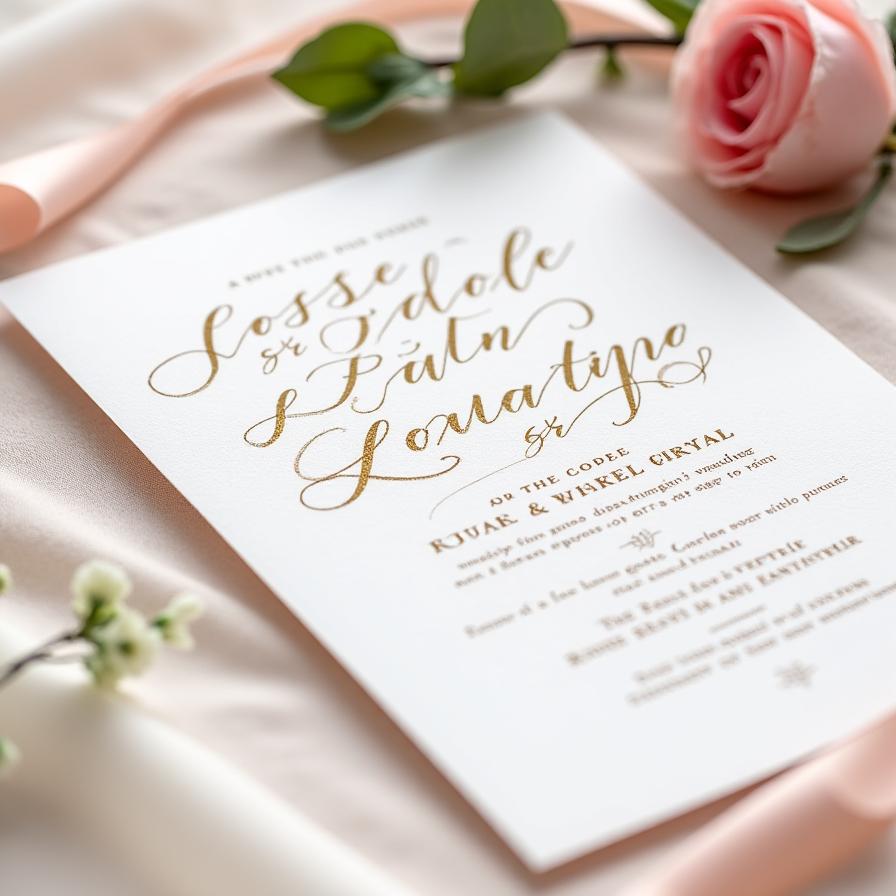 Custom wedding invitations na gawa ng Bayani Brushworks