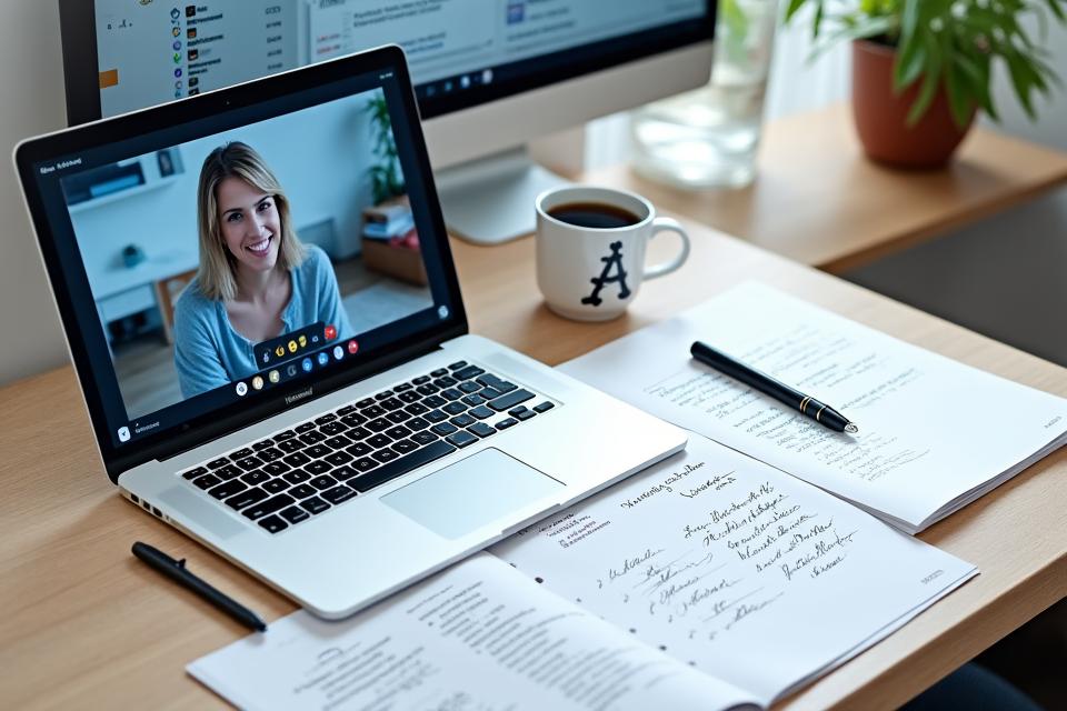 Online calligraphy class setup
